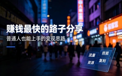 赚钱最快的路子分享,5个闷声发财的小众项目,执行力强的人已赚翻