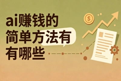 新手必看!ai赚钱的简单方法有哪些?碎片时间也能变现