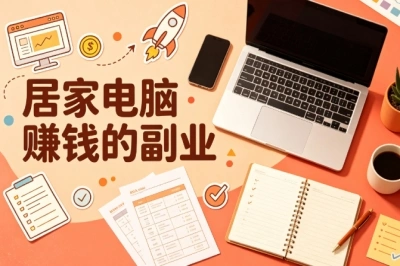 靠谱项目盘点!居家电脑赚钱的副业,新手零基础可上手