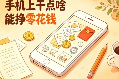 手机上干点啥能挣零花钱?靠谱项目盘点,低门槛在家就能做