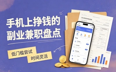手机上挣钱的副业兼职盘点,每天下班后2小时,轻松多赚一份工资
