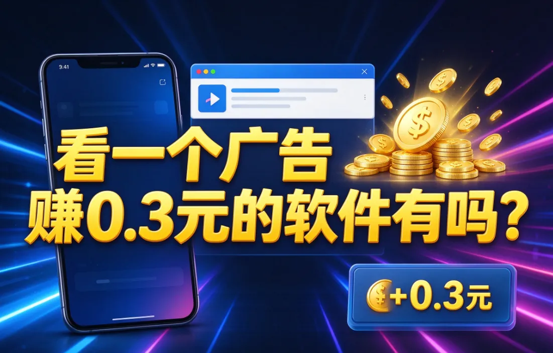 看一个广告赚0.3元的软件有吗?分享5个能看广告赚钱的软件!
