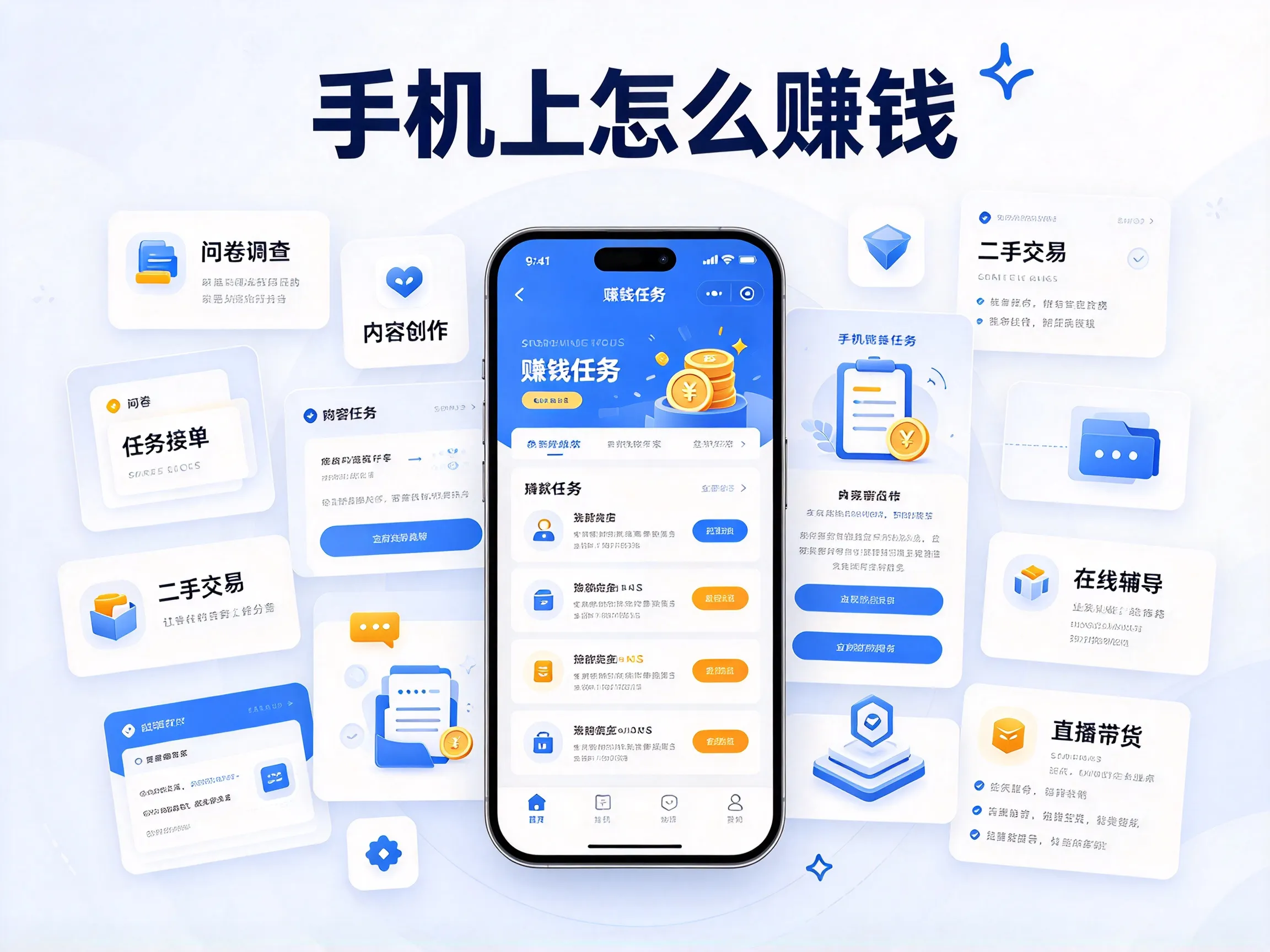 筛出5条手机上怎么赚钱的路子,一单50到300,少走两年弯路!