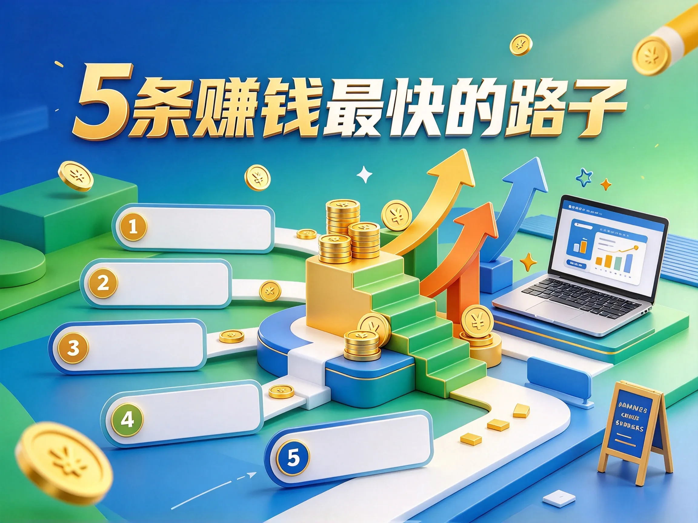 亲测5条赚钱最快的路子,一天100+,看完就知道该干哪个!
