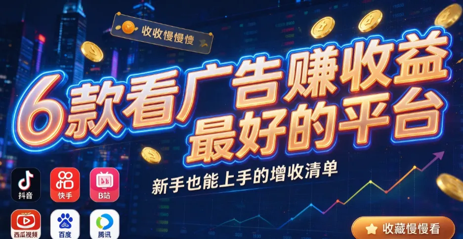 看广告赚收益最好的平台:6款实测挑出3个配图