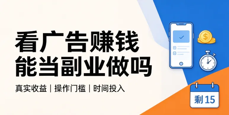 看广告赚钱能当副业做吗?弄清楚这4点,小配图
