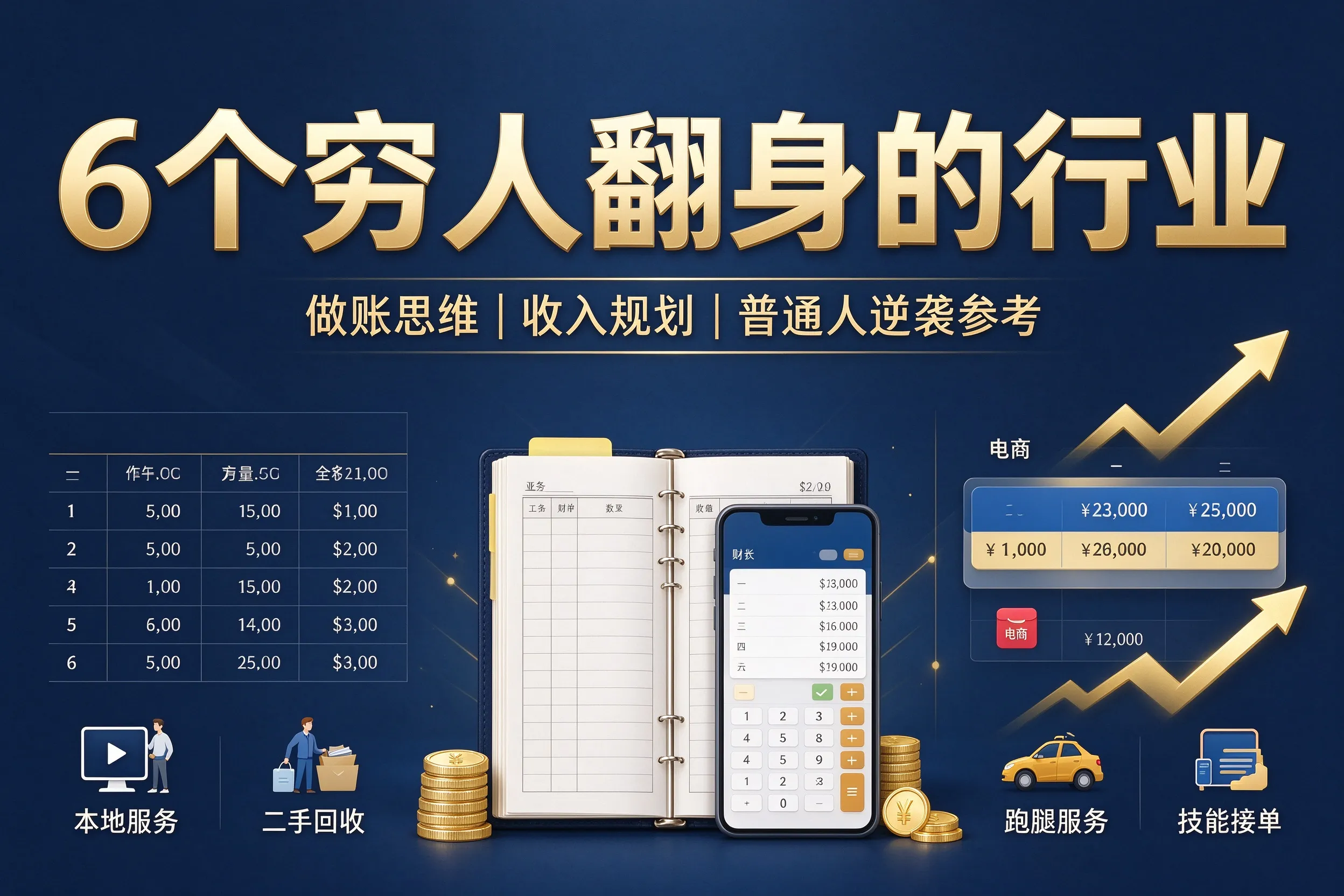 穷人翻身的行业有哪些?6个靠谱的零本钱门路,肯出力当天就能见钱(附实测记录)