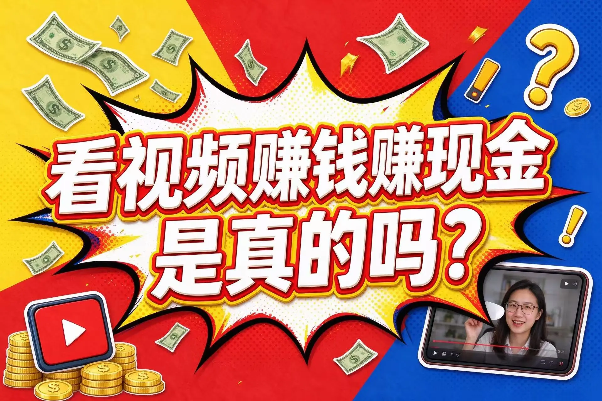 看视频赚钱赚现金是真的吗？盘点8个能看视频赚钱的渠道，一天3-15元