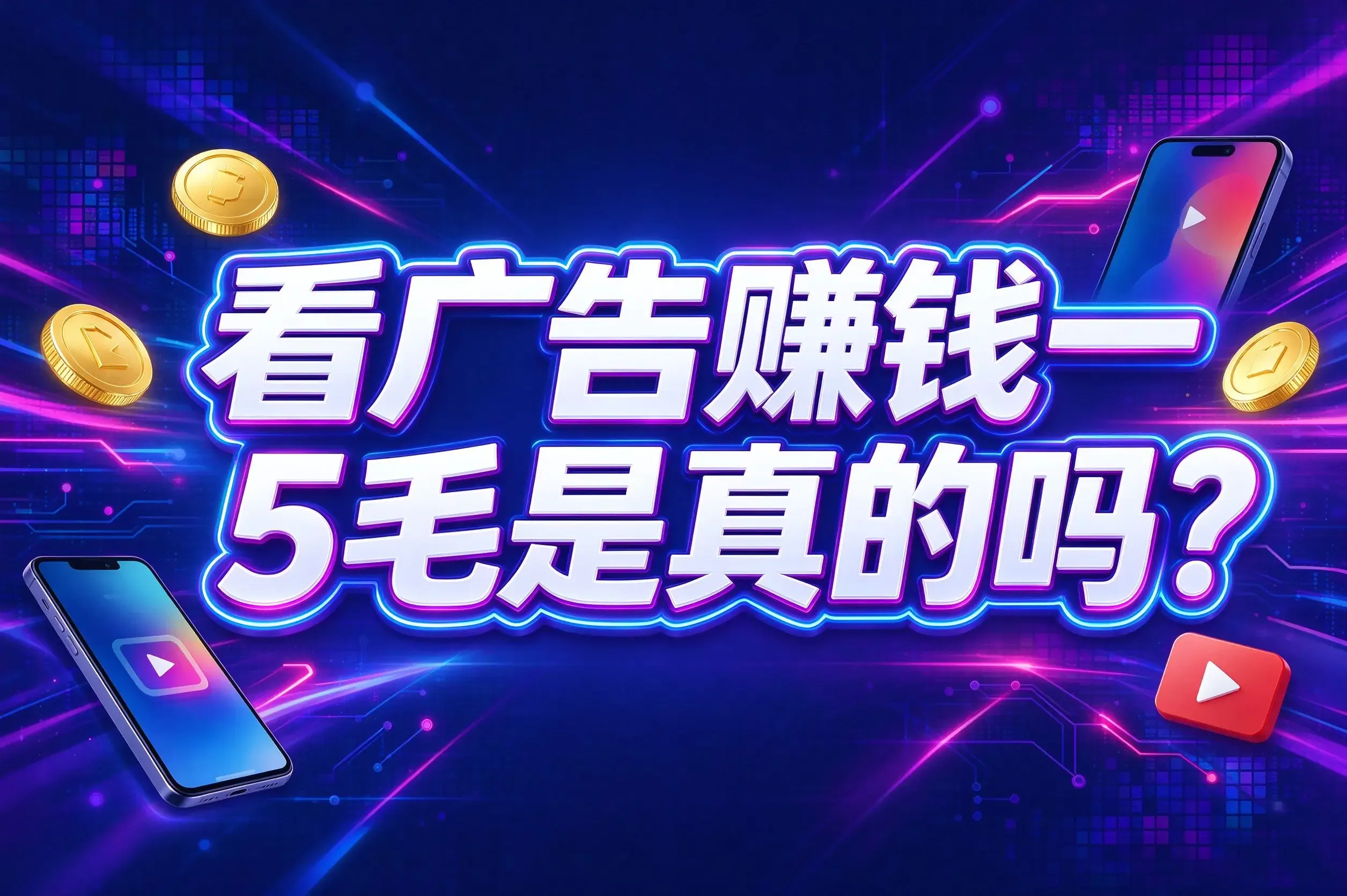 看广告赚钱一个5毛是真的吗？推荐8个看广告赚钱app，通勤路上就能赚钱