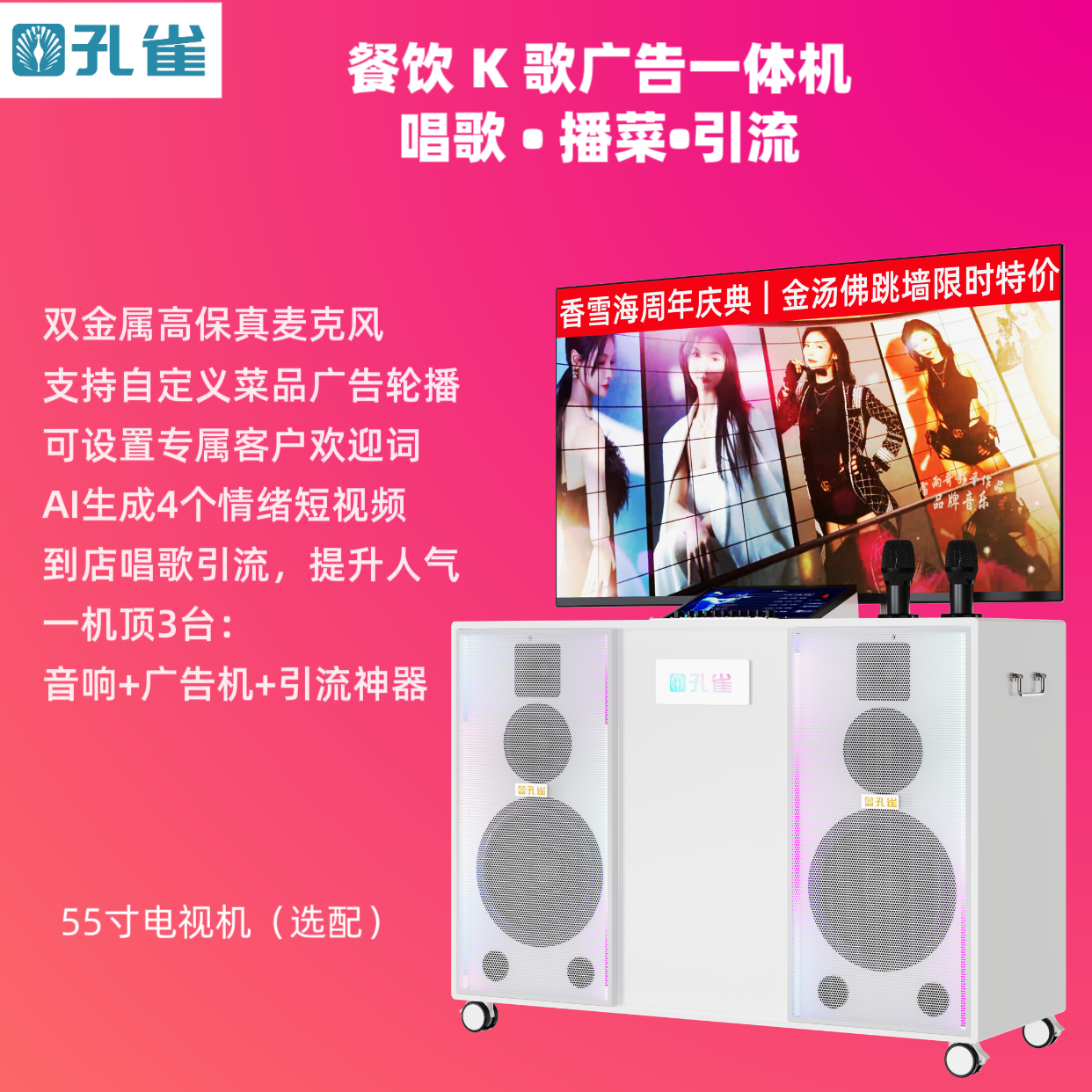 钱阳年找合伙人孔雀共享卡拉OK音响招募城市合伙人