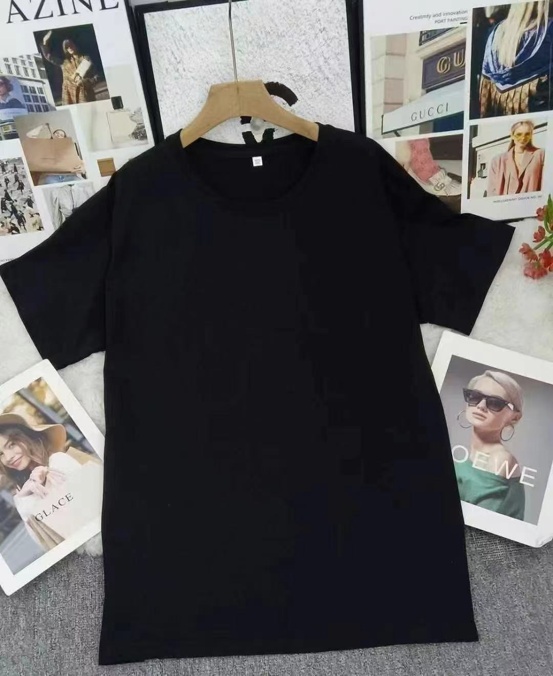 徐亮品牌货源纯棉黑色光板，清5.9数量1300件左右，码数M一5XL，M穿1