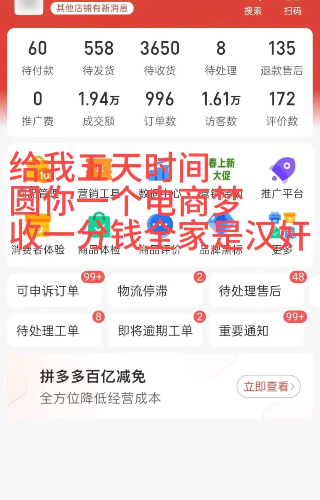 王先生找合伙人拼多多店铺,电商合伙人