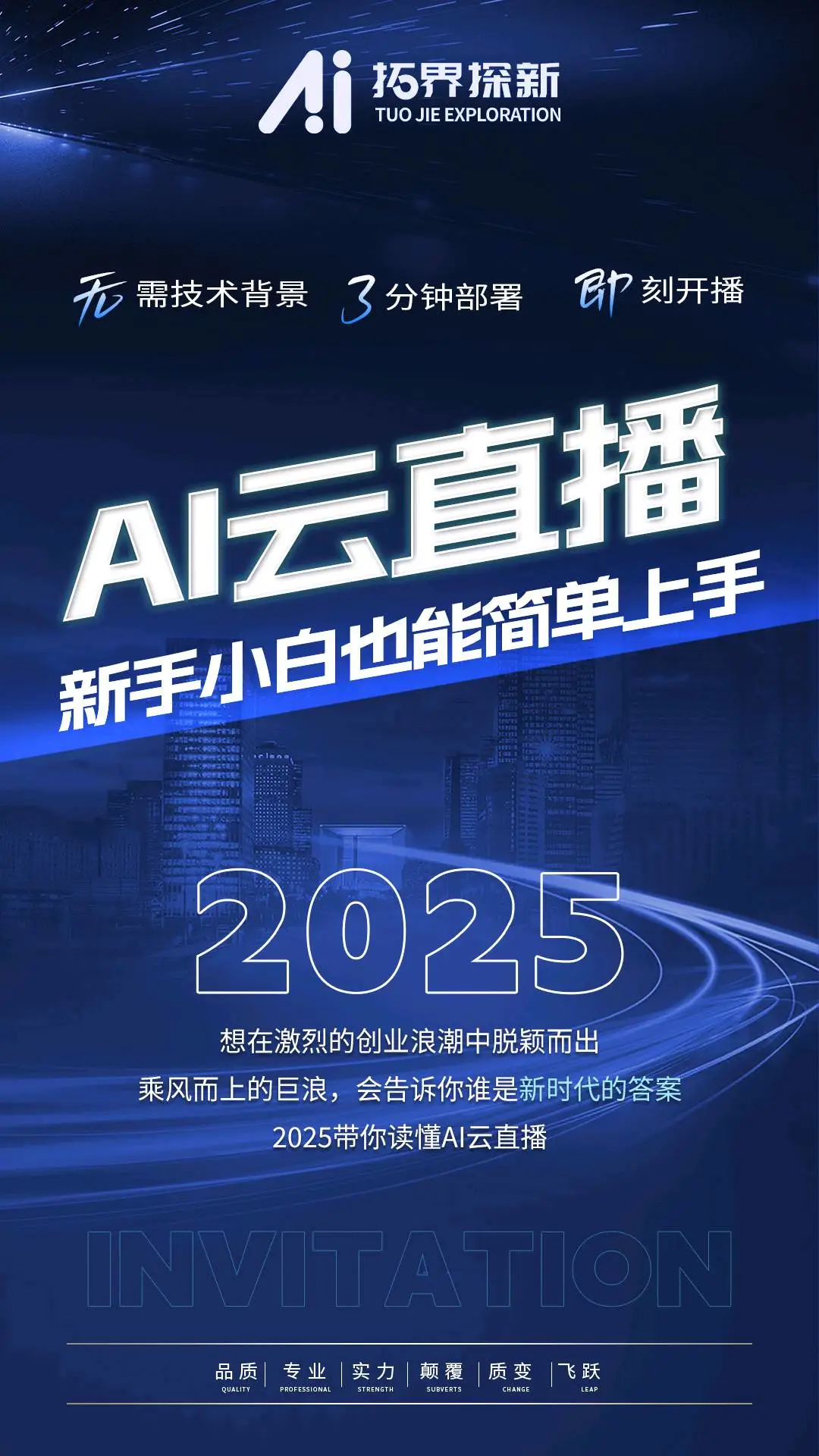 张鹏找合伙人AI云直播招聘合伙人 兜底模式 有意详谈