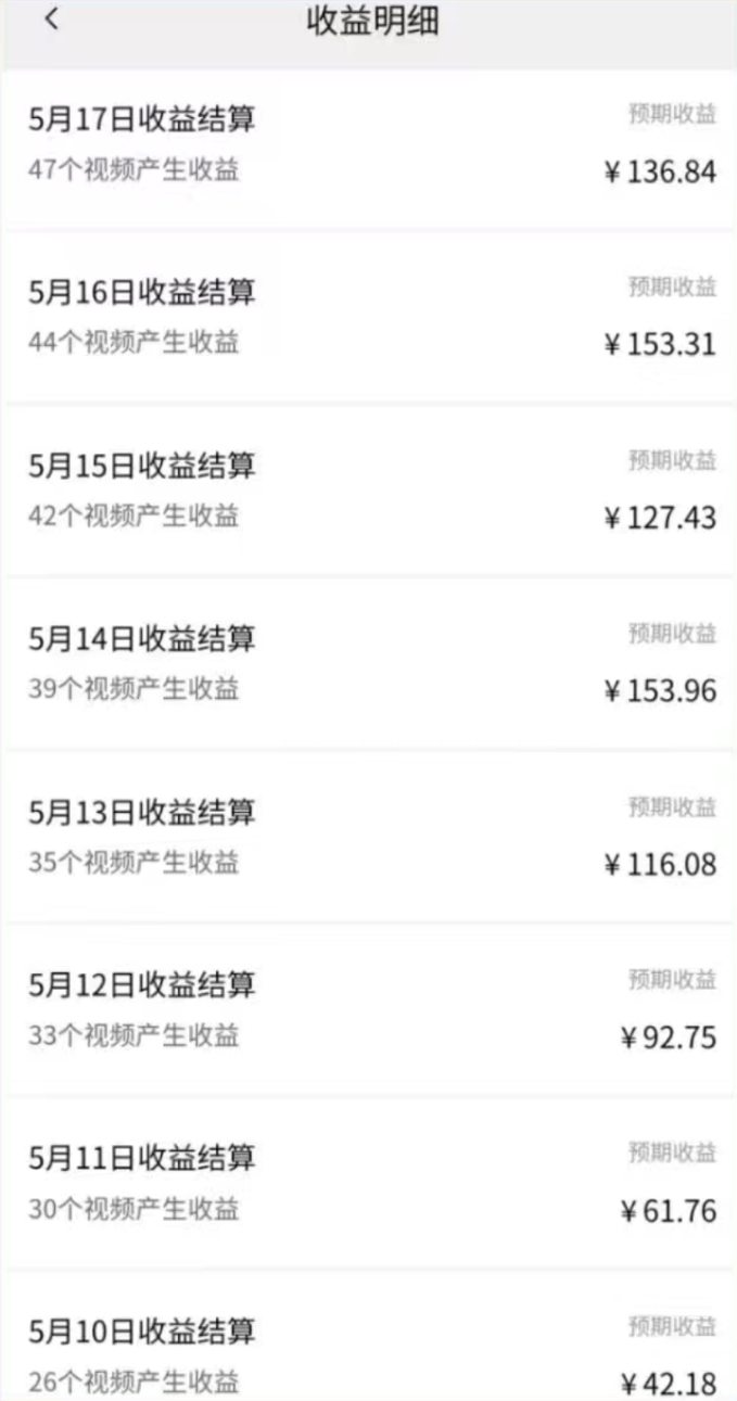 梁先生视频号分成计划单月*