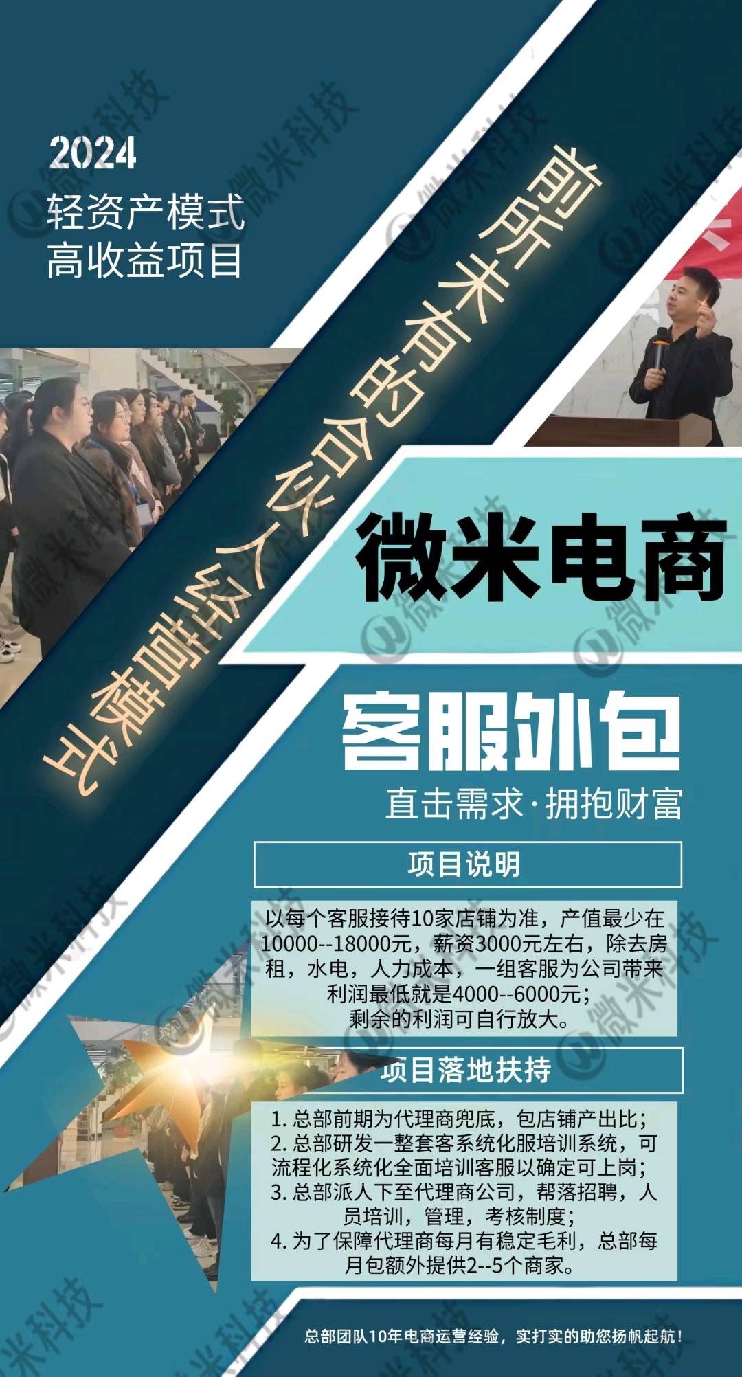 任女士电商客服外包招商加盟