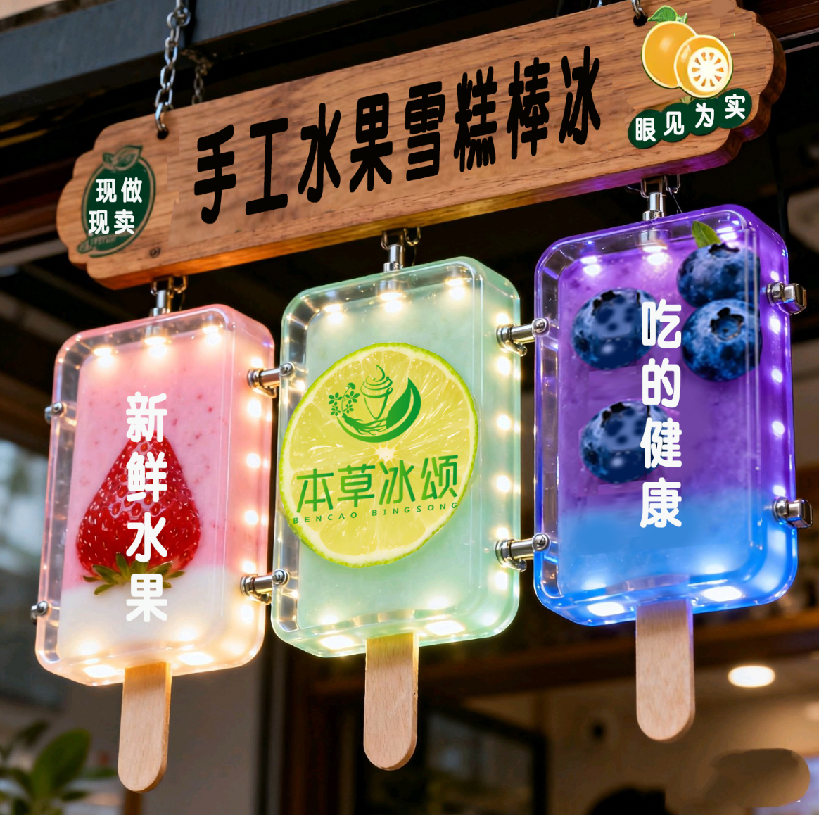 李虹找合伙人水果店店中店手工现做现卖雪糕棒冰地推合作项目