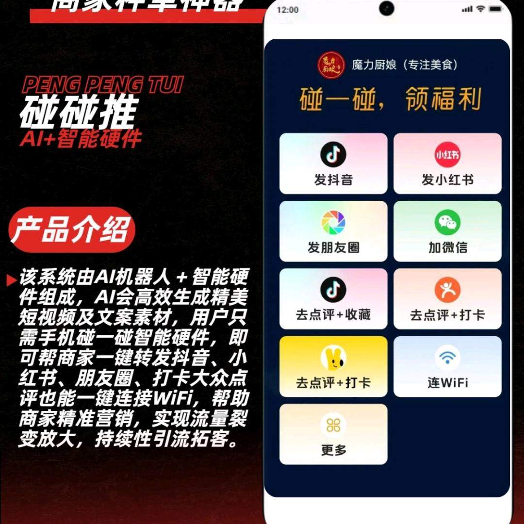 王先生地推项目碰一碰AI营销神器