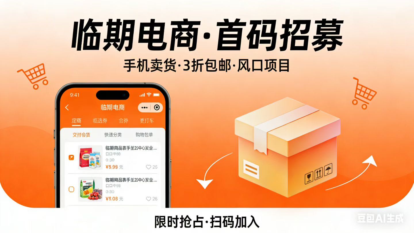 赵先生其他供需免费带，0成本，稳定收入！临期食品新*平台合作 