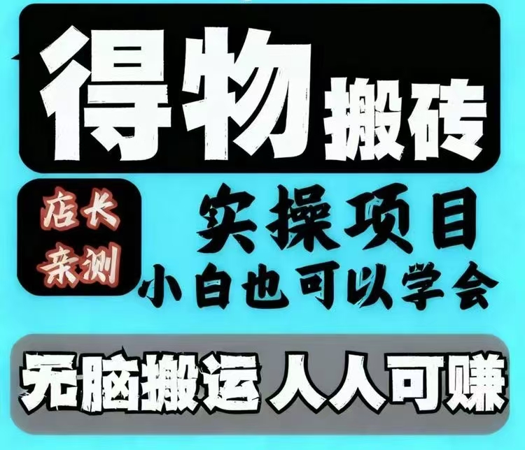 唐先生找合伙人得物搬砖诚寻合伙人，长期稳定项目，免费带，利润*