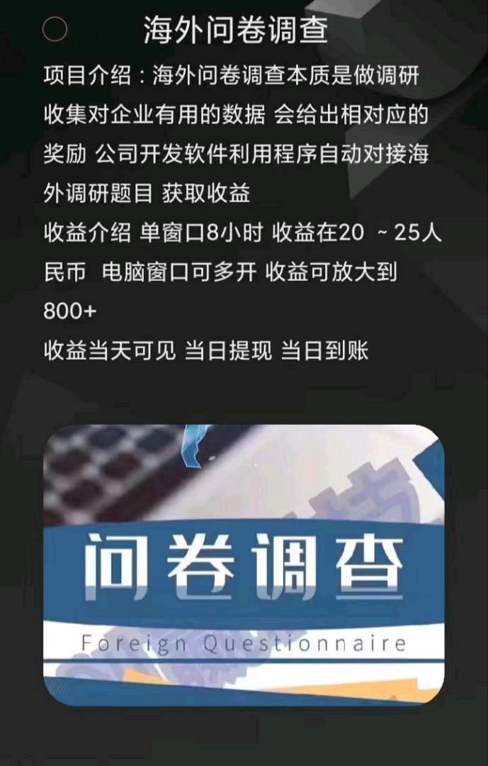 王先生找合伙人国外海外问卷2.0VIP广告联盟 当天见收益 纯绿色项目!