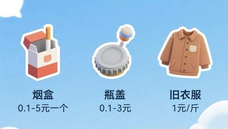 赵先生其他供需回收烟盒、饮料瓶盖，旧衣物等，绿色平台，免费指导，0成本，多劳多得！