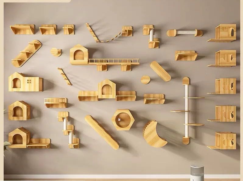 马亮品牌货源猫爬架，猫狗围栏，实木猫窝，屏风猫爬架，实木猫厕所等