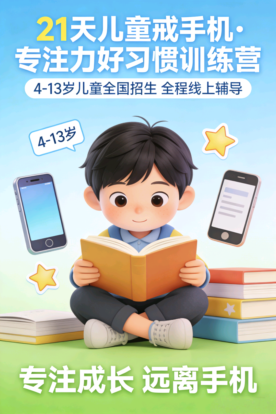 周志涛找合伙人21天儿童戒手机·专注力好习惯训练营所以人都能做，一部手机，每天30分