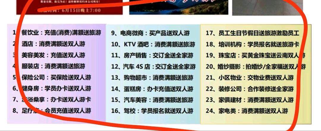王女士异业合作免费提供含往返机票的旅游卡
