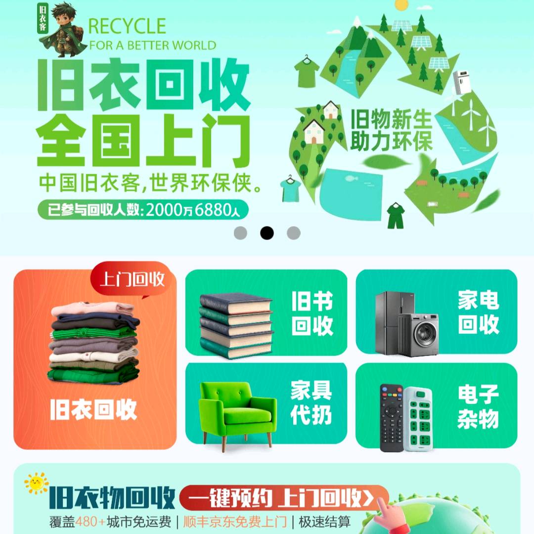 朱虹找合伙人上门回收闲置物品旧衣服旧家电旧纸壳子