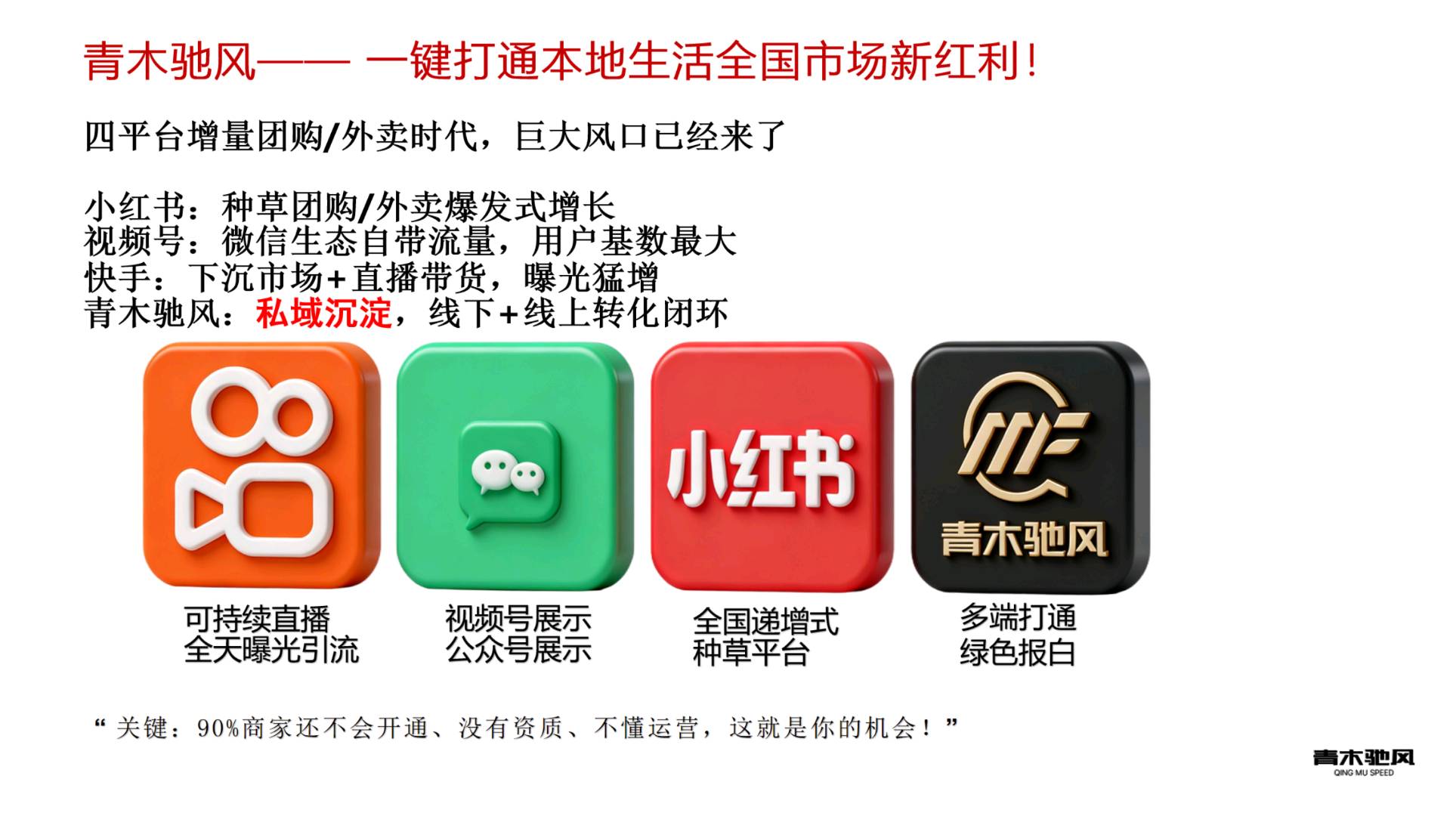 曾静青木驰风多平台团购外卖增量市场项目