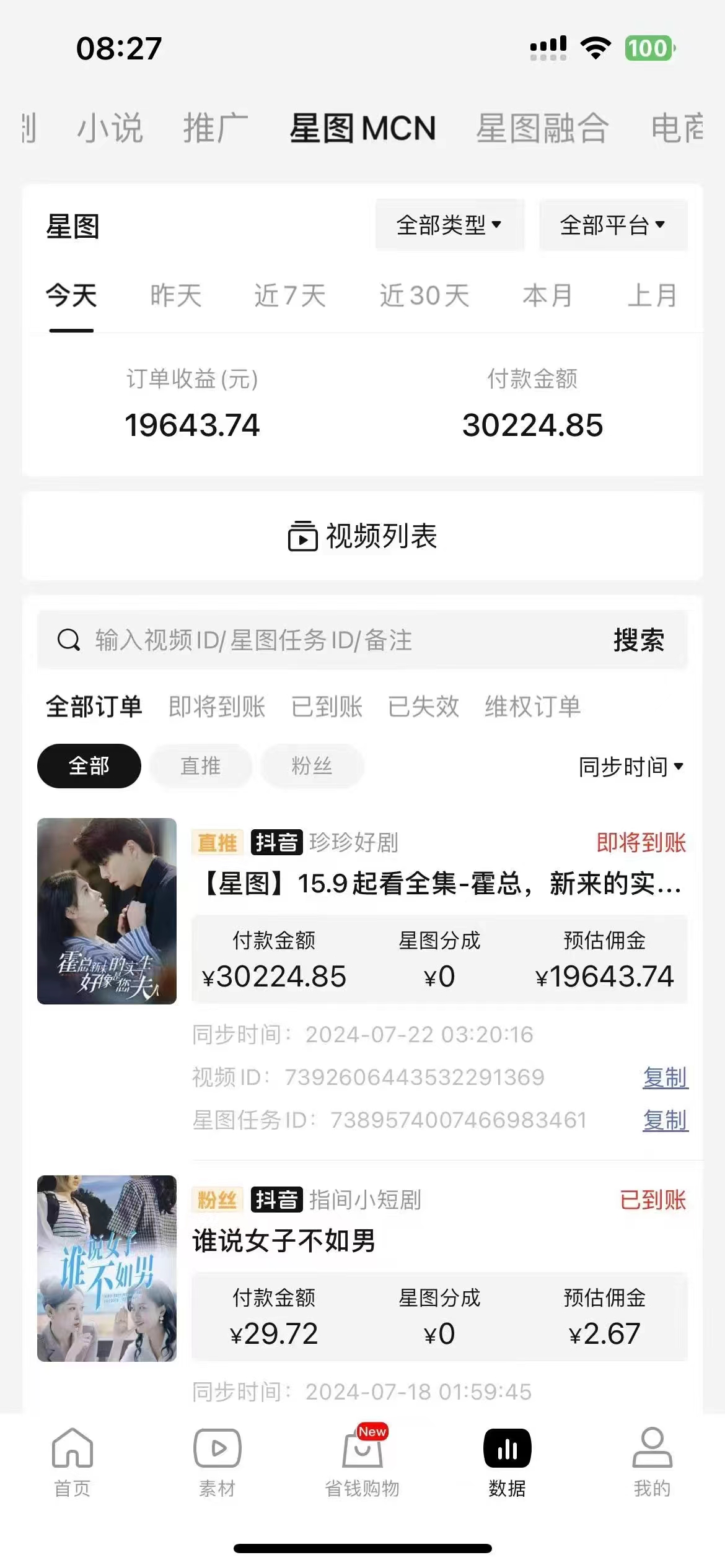 邓女士抖音，发布热门短剧+小说推文赚米