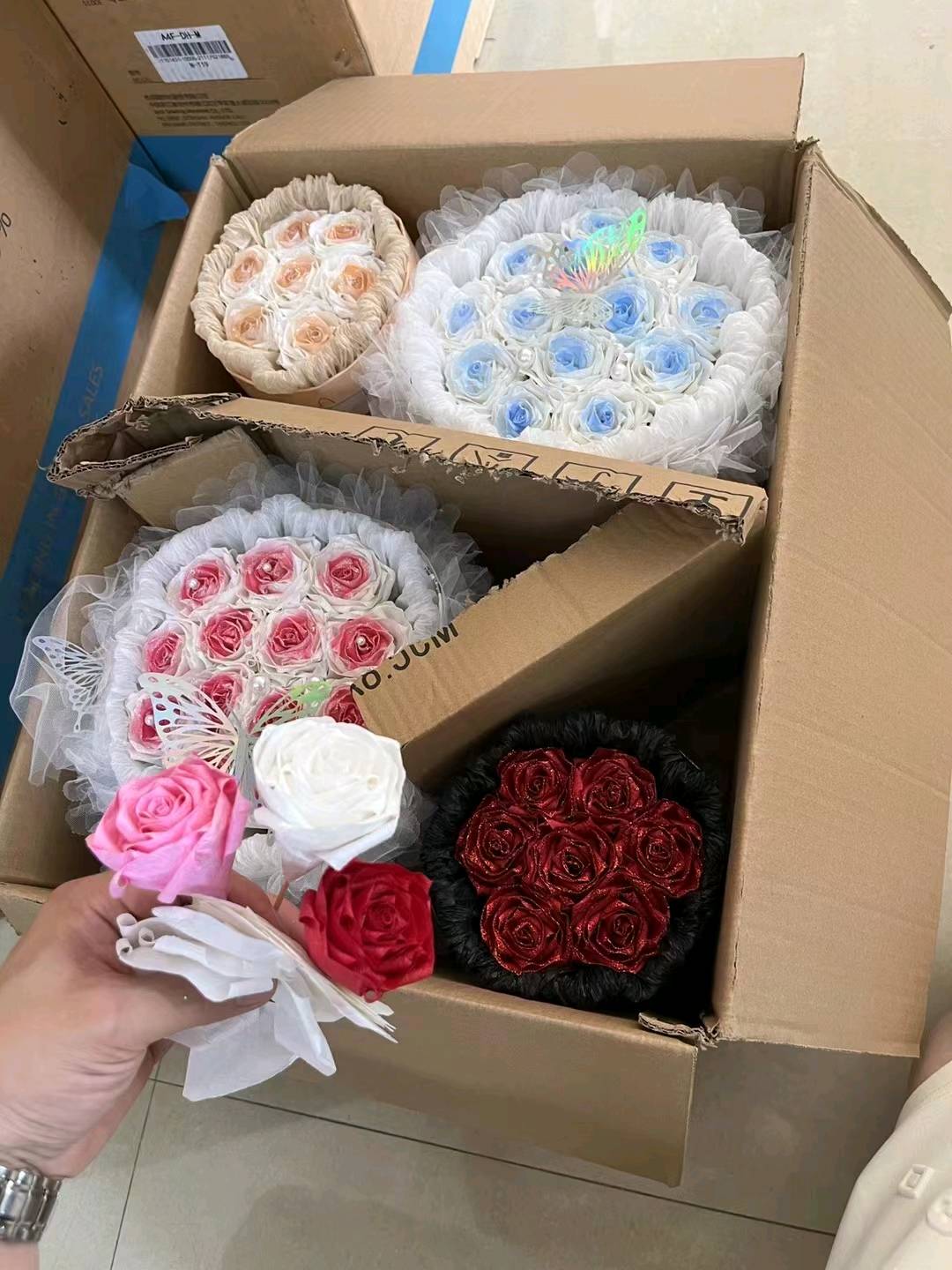 靳帅斌品牌货源提供手工加工DIY婚庆花