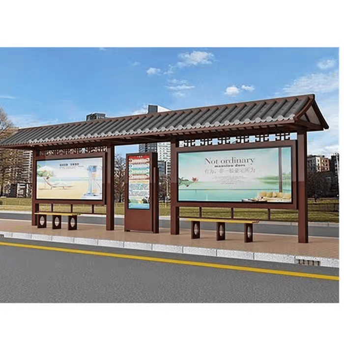 姜女士其他供需候车亭厂家直销  公交站台候车亭生产厂家