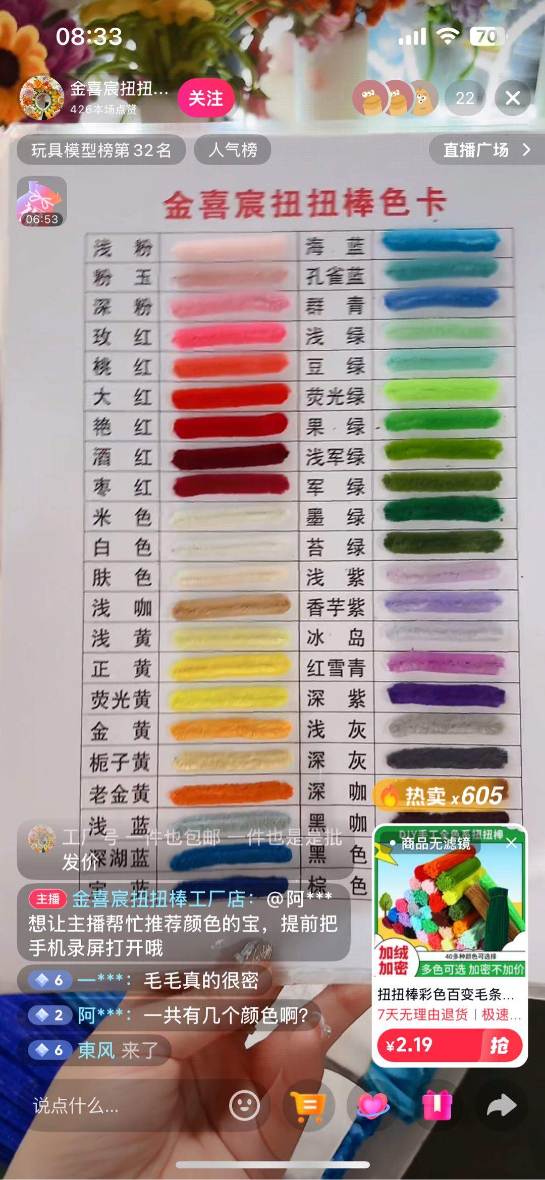 王清铃扭扭棒成品