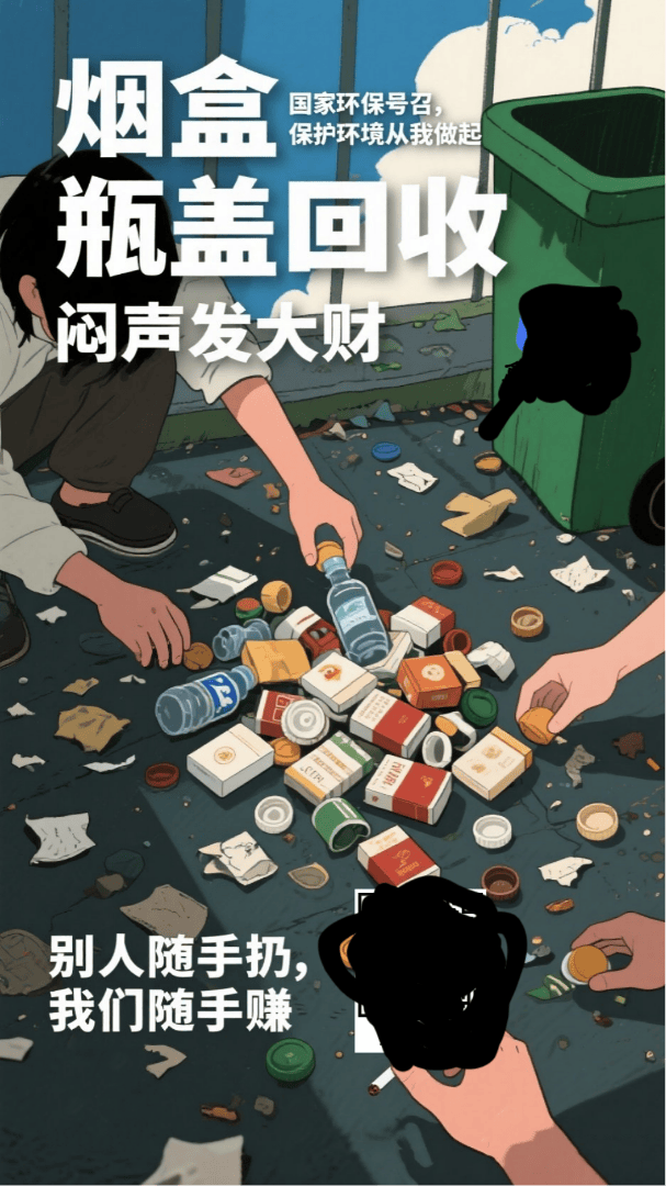 朱俊锋其他供需盒天下扫码赚钱，烟盒，瓶盖扫码回收
