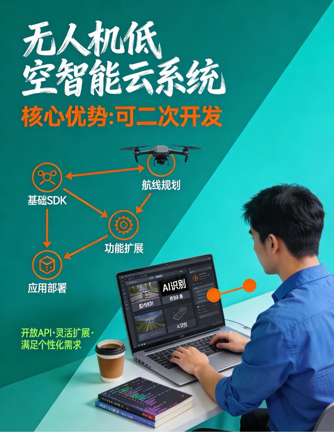 马雯雯找合伙人无人机智能管控平台 一网统飞 源代码交付 支持二次开发 含AI算法识别