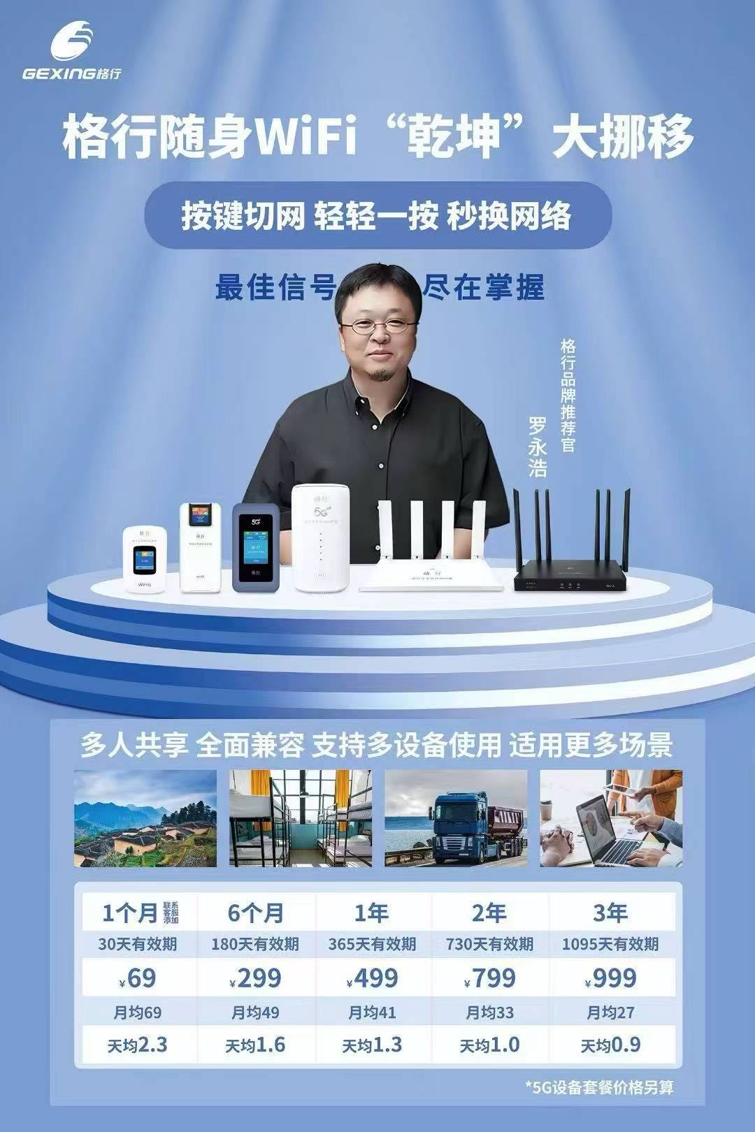 张楠找合伙人格行随身WiFi招代理，0加盟费，支持一件代发