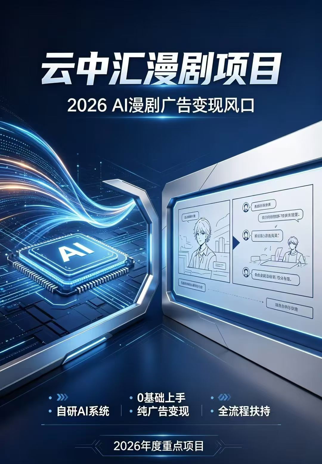 胡女士AI漫剧看广告变现，版权和广告位对接，百亿市场红利，抖音，腾讯平台结算