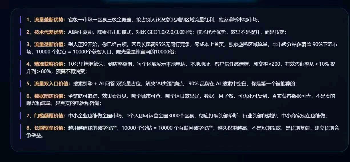 代先生找合伙人GEO4.0城市区县分站获客系统推广 本地精准流量