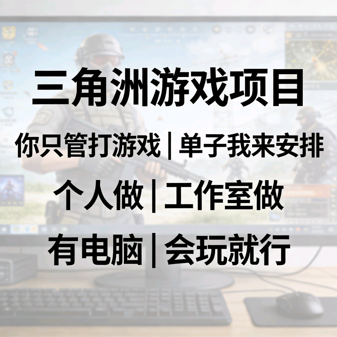孟先生找合伙人三角洲行动游戏项目，单人*可放大