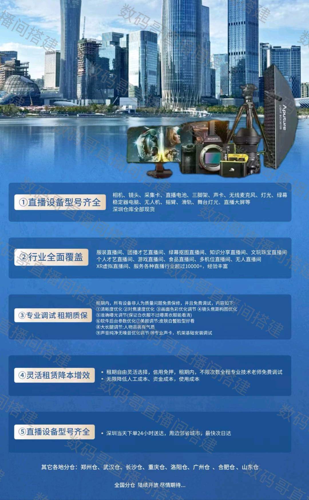 代建衡寻找直播设备租赁合伙人，21%分成，周结，电销地推网销皆可！