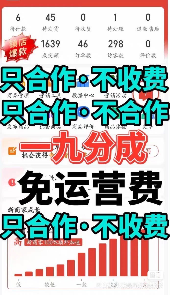 王先生电商合伙人,0学费,0基础,先拿结果再分润,简单上手,拼多淘宝抖音