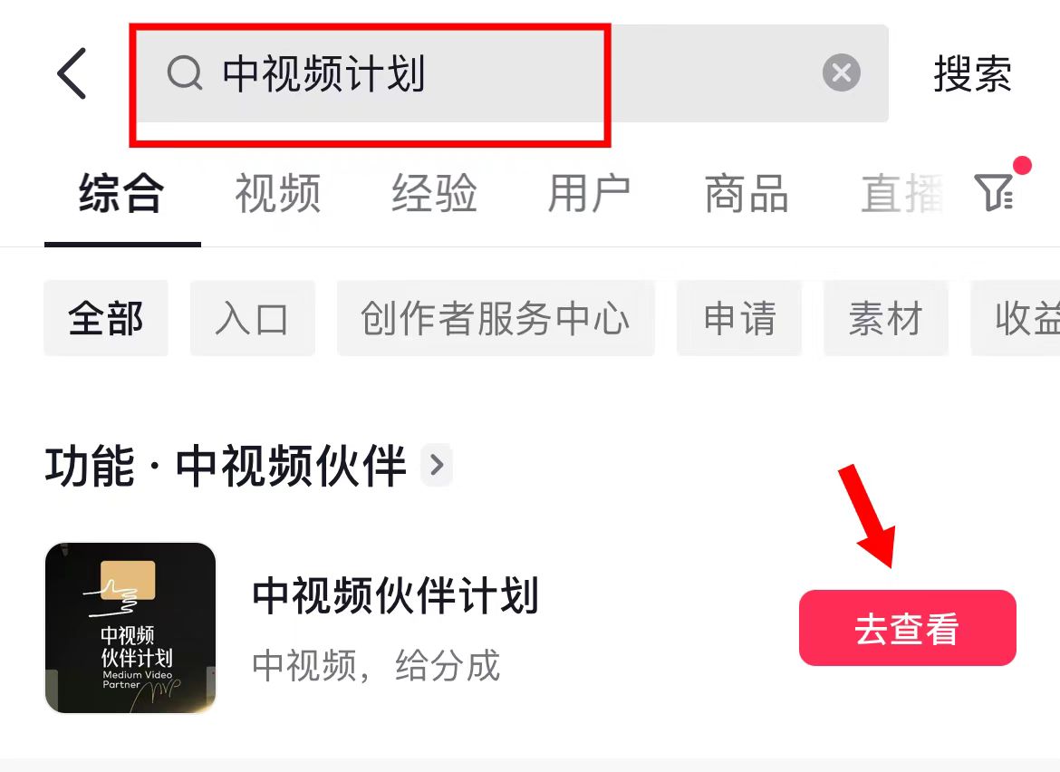 抖音中视频计划截图