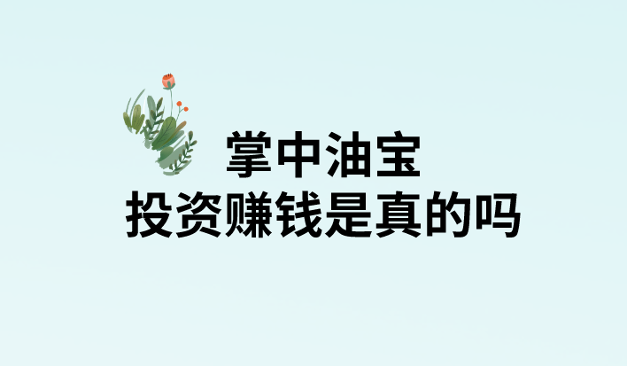 掌中油宝投资赚钱是真的吗？有哪些靠谱一点的赚钱方式！