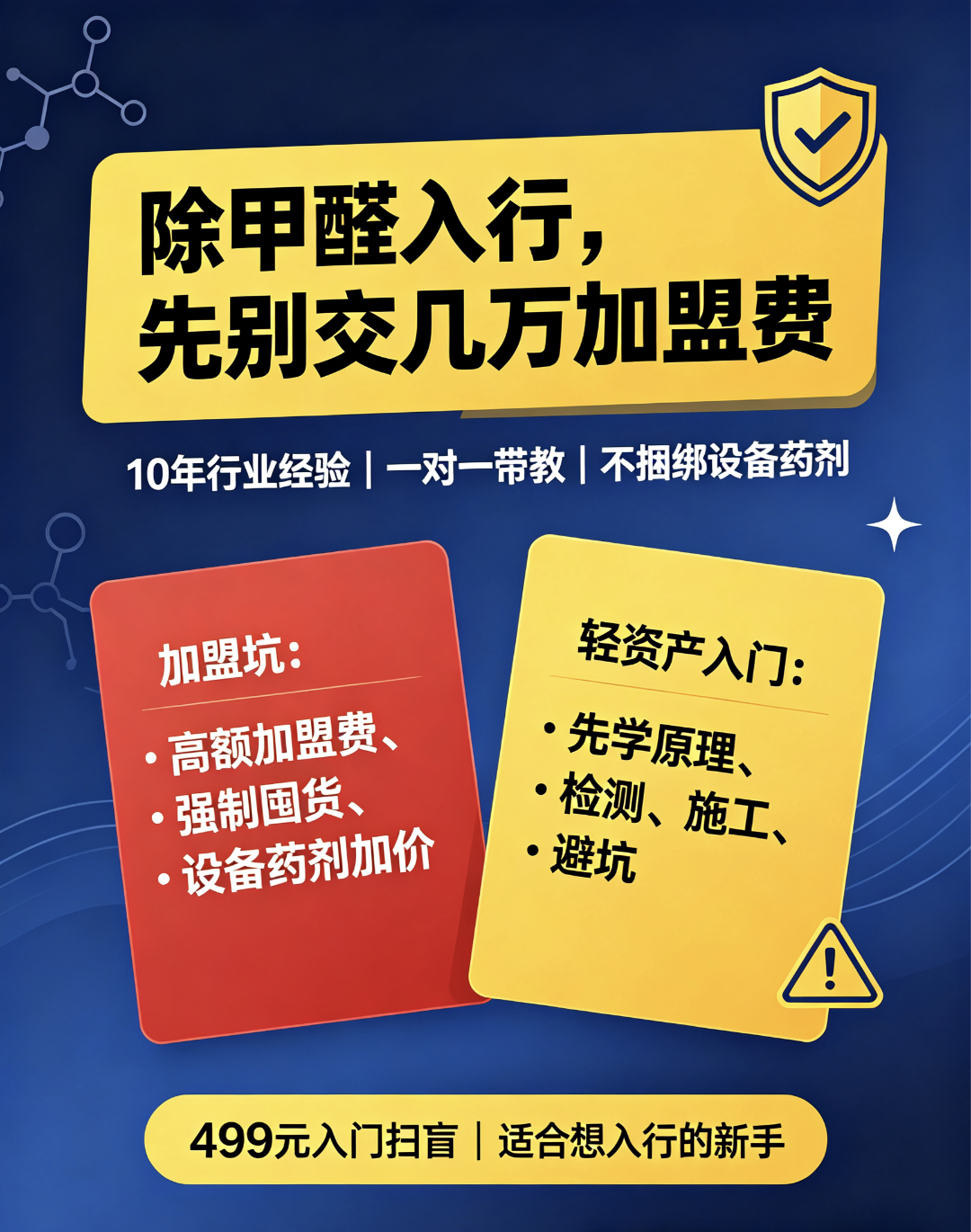 张先生找合伙人除甲醛创业线上教学｜无加盟费，不捆绑设备药剂