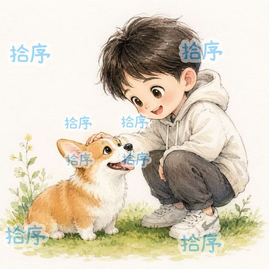 寇女士头像定制，把你和毛孩子，画进一张温柔的小照片里。
