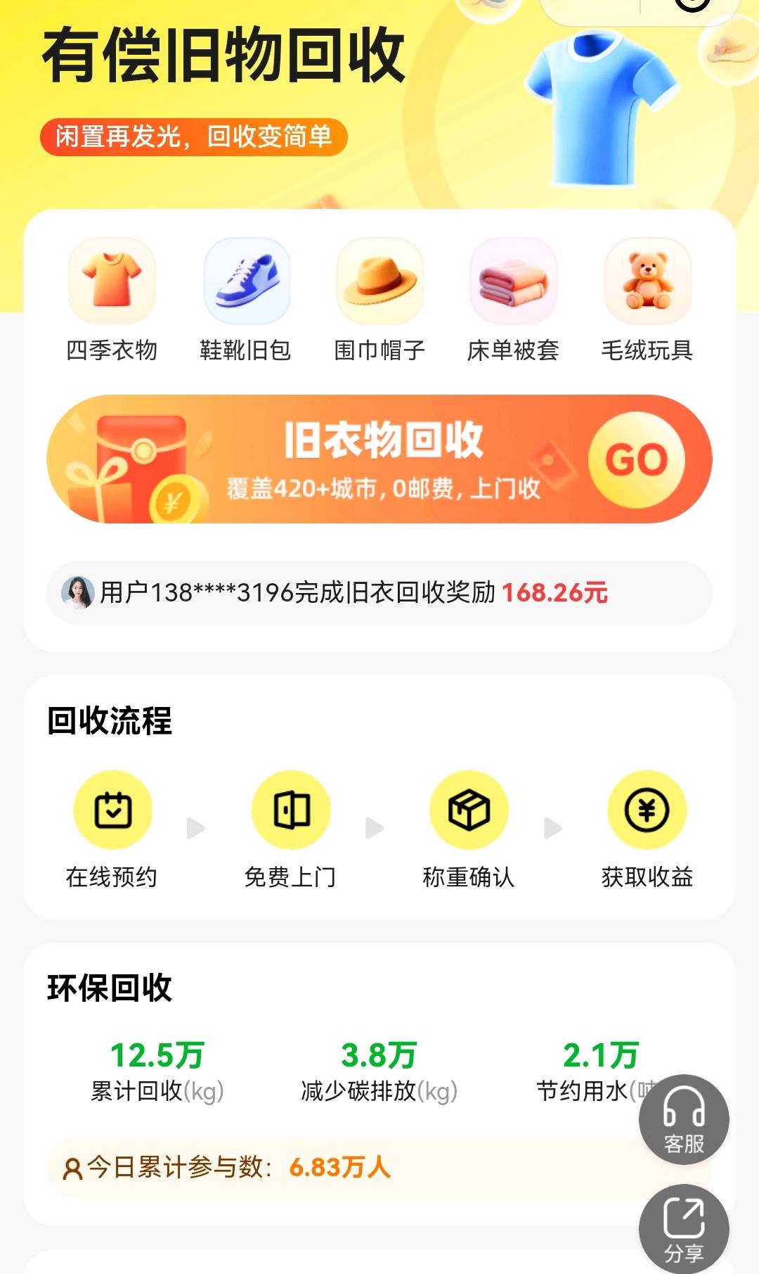 石先生找合伙人旧衣回收代理招募：零成本创业，共享绿色收益