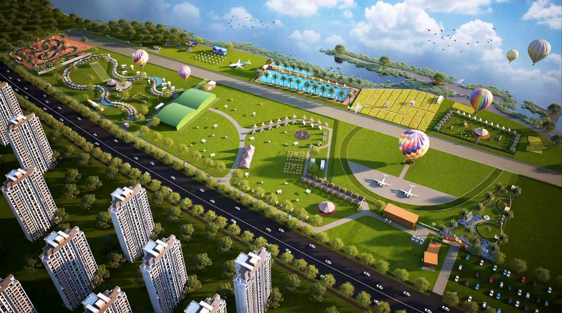 张昂场地活动武汉青菱湖航空飞行营地景区招商