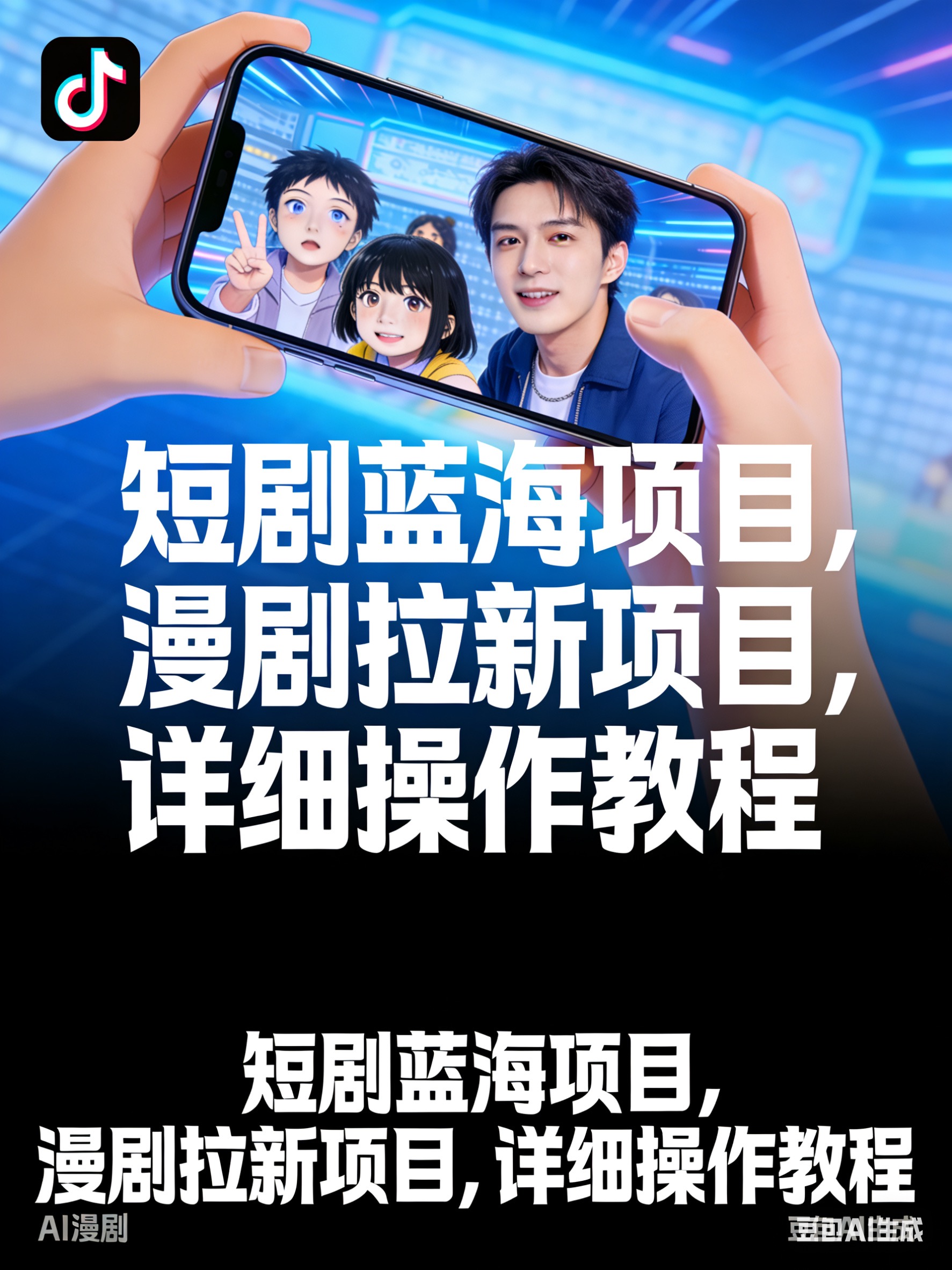 何丹找合伙人抖音风口红利项目，AI漫剧，更新快、节奏紧、题材新。