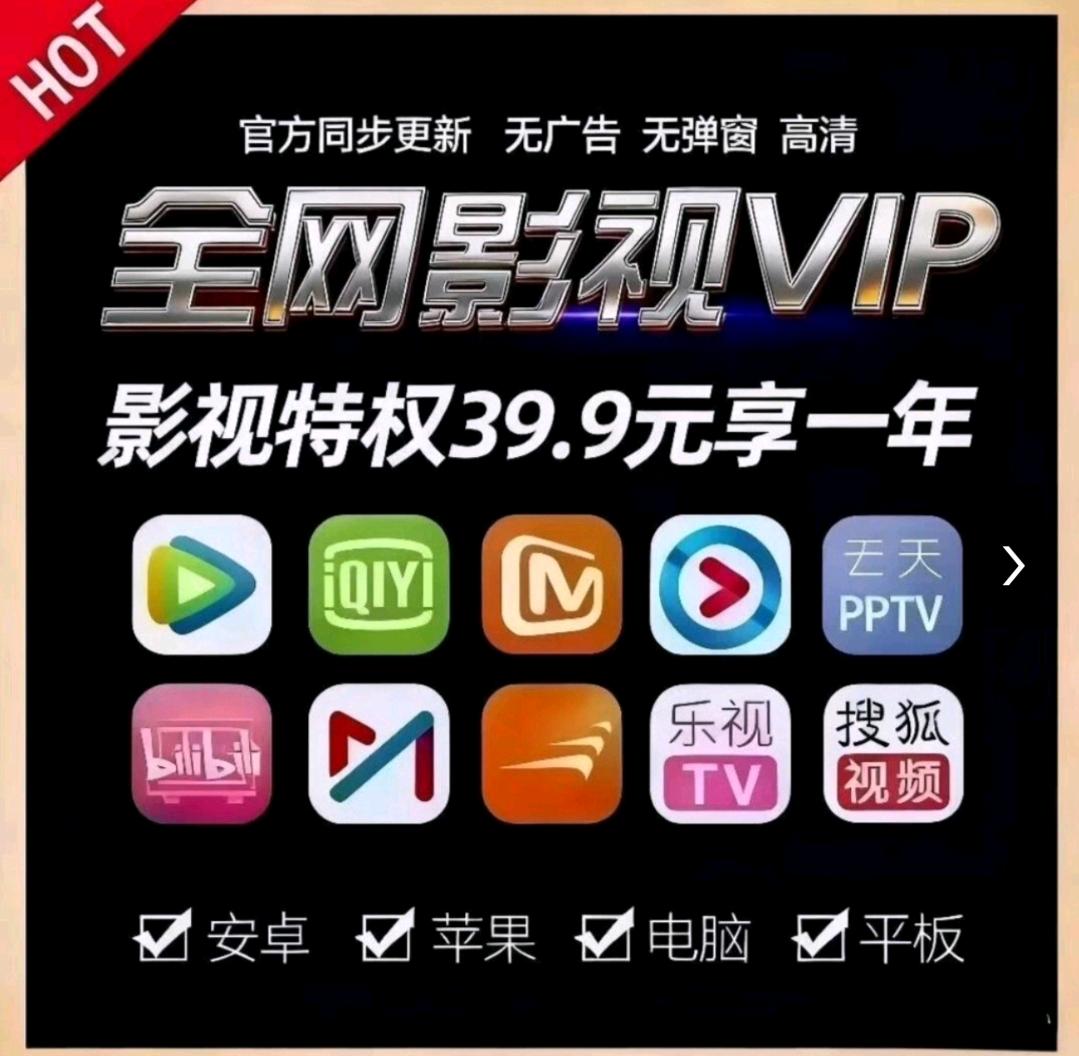 殷磊找合伙人全网影视会员vip年卡,低成本拿货